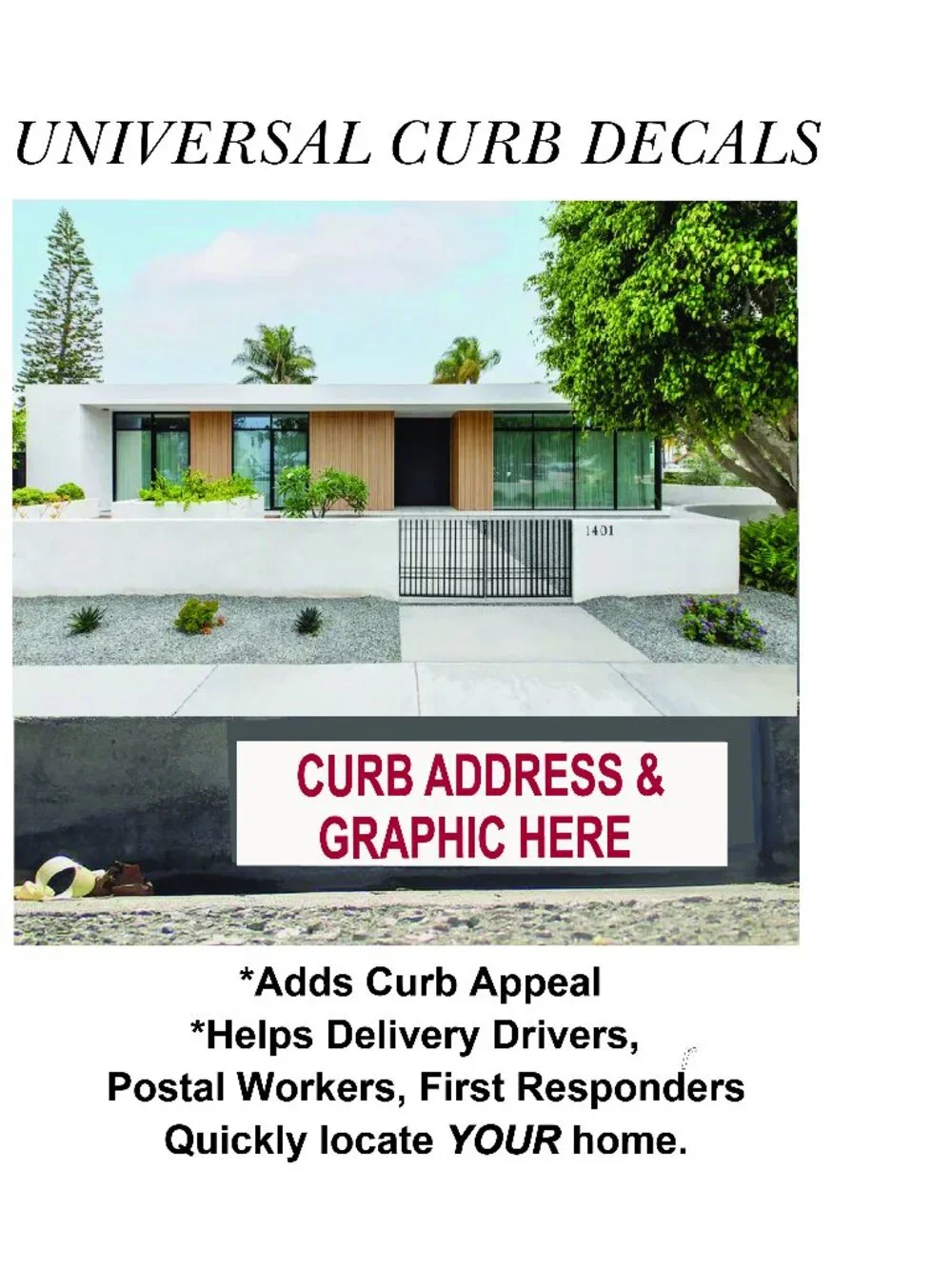Custom Curb Address Decals